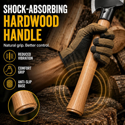 Tactical Dual-Head Clearing Axe & Sickle
